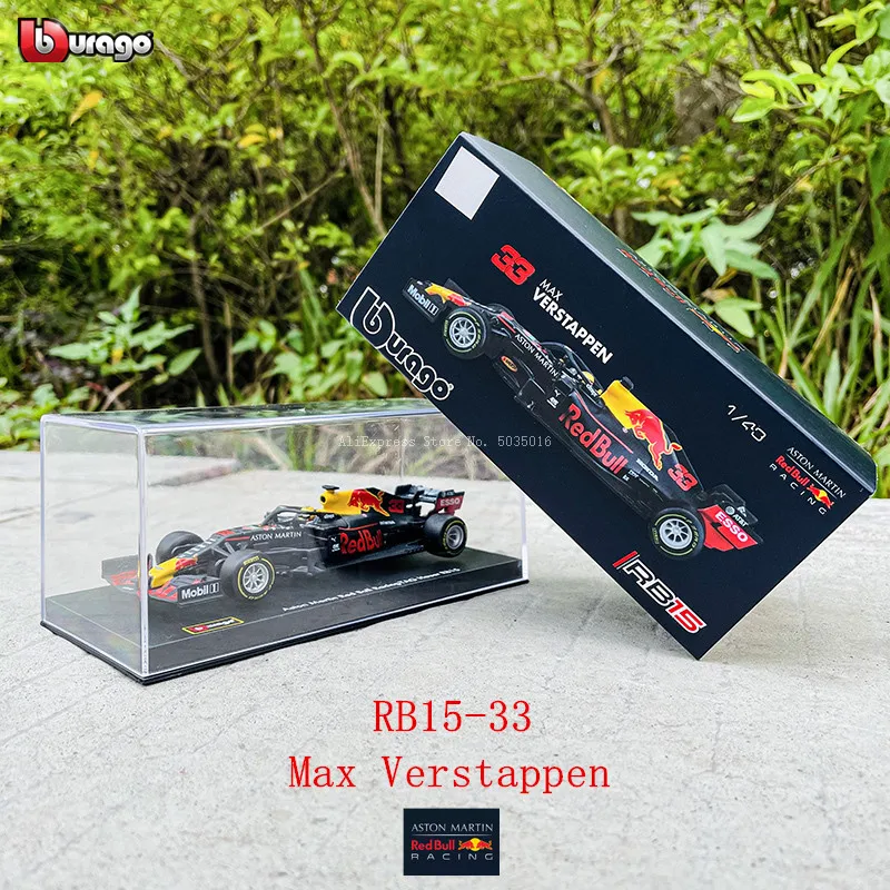 ブラーゴ-おもちゃの車,1:43 2019 f1レッドブル,レーシングモデル,rb15 33 # verstappen,モデリング,合金,ギフト,コレクション