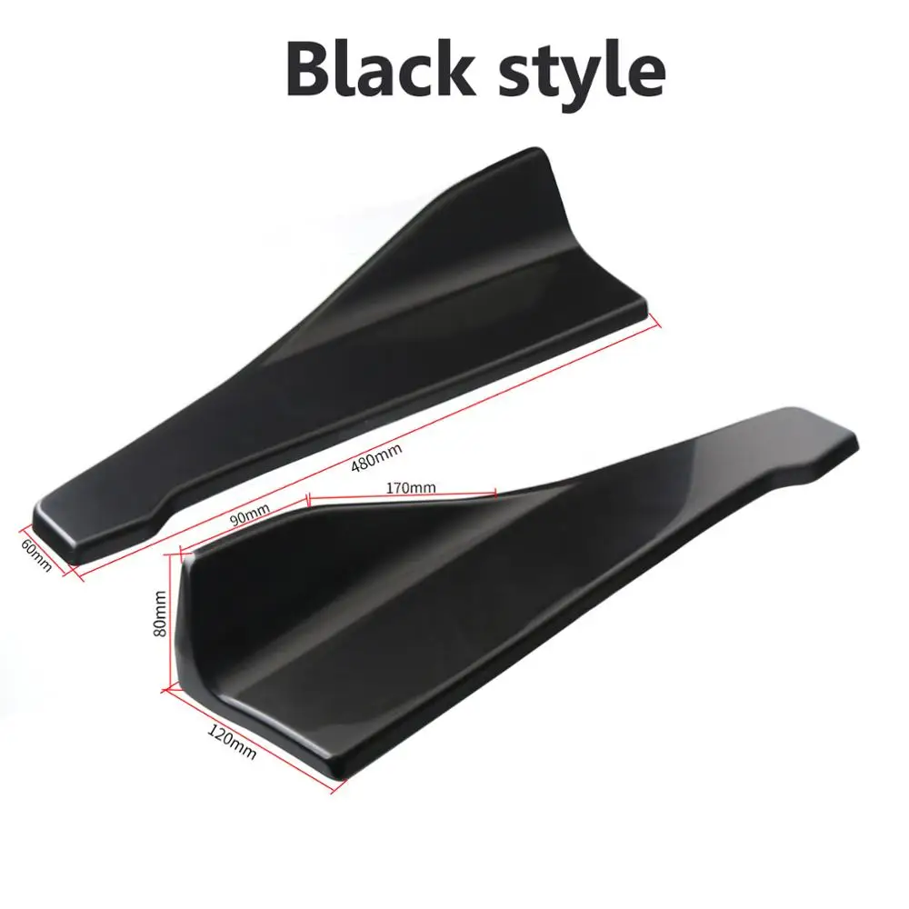 

Universal 48CM Car Side Skirt extension Splitters Car Bumper Cabon Spoiler Rear Lip Exterior Part Auto Modification Accessories