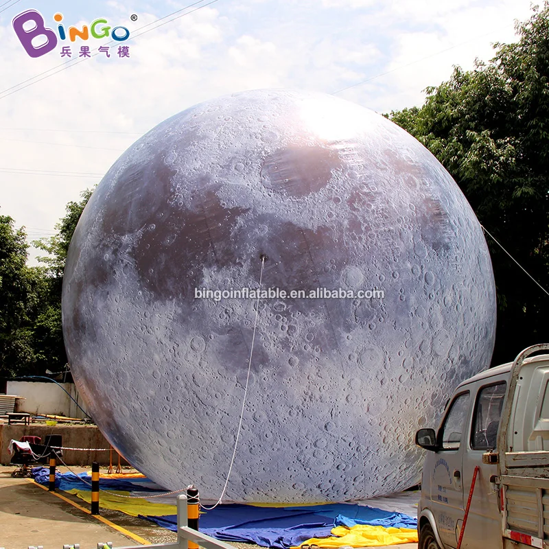 Luxury 10m Diameter Giant Inflatable Moon Model for Outdoor Showing Decoration / Planets Theme LED Inflatable Moon Toys