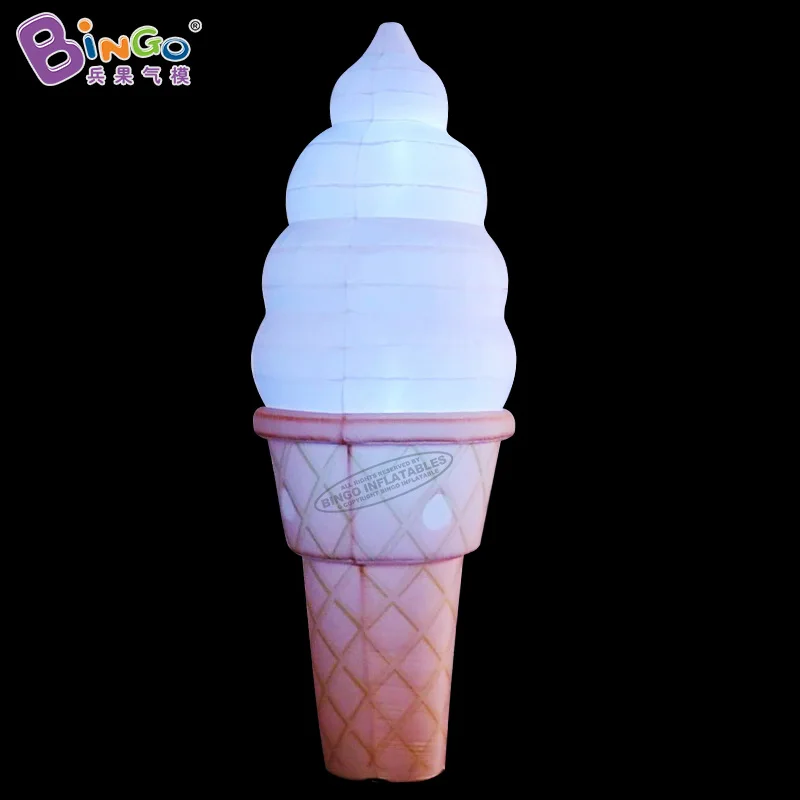 Vivid 3mH(9.8Ft) Inflatable Ice Cream With LED Inflatable Advertising Ice Cream Model Inflatable Toys For Sale-Toys