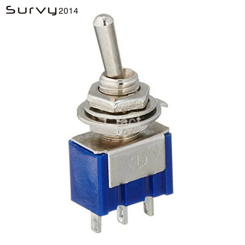 5pcs Mini MTS-102/103 Toggle Switch SPDT 6A 125V AC/ 3A 250V AC Miniature Toggle Switch 3 pins On-Off-On On-On diy electronics