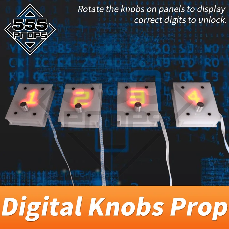 555PROPS digital knob prop for room escape turn knob to correct number to escape chamber