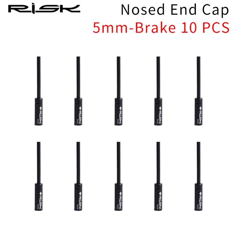 RISK 4mm 5mm Bicycle Brake Cable End Cap MTB Road Bike Shift Hosing 10 PCS