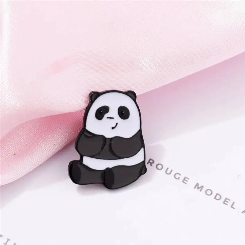 2020 new Cartoon Panda Polar Bear Enamel Pin Badge On Backpack Cute Brooch Pins For Clothes Broche For Women Girl Schoolbag