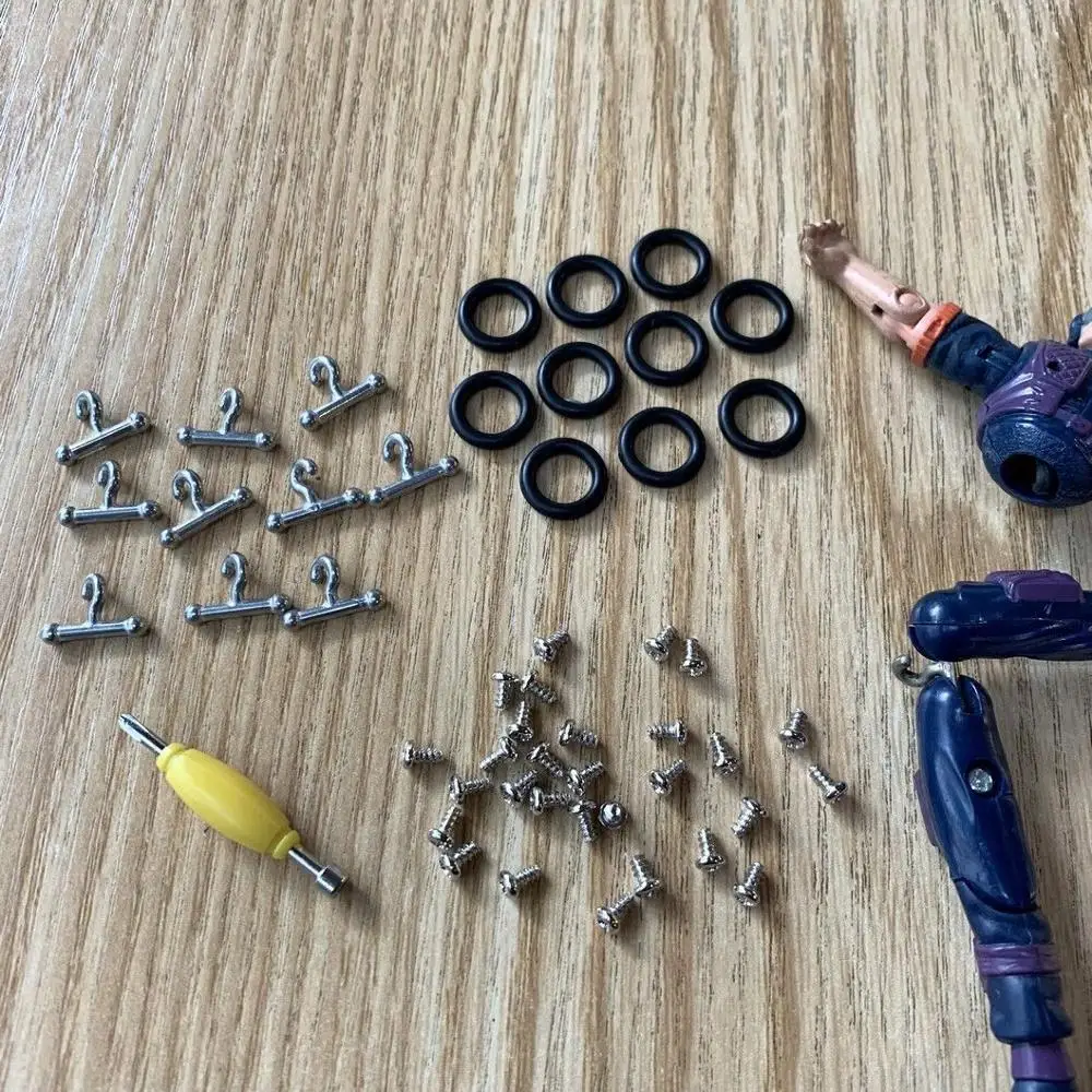 T Hook Waistband O-Rings Screws & Screwdriver for Gi Joe Dragon Action Figure 3.75