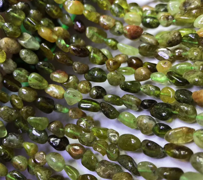 

loose beads baroque Tsavorite 6-8mm 14" for DIY jewelry making FPPJ wholesale beads nature gem stone