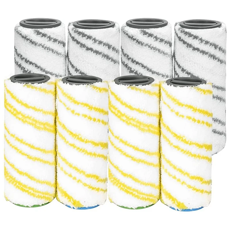 

8 Piece Set Of Rollers For Karcher FC7 FC5 FC3 FC3D Electric Floor Cleaner 2.055-007.0 / 2.055-006.0