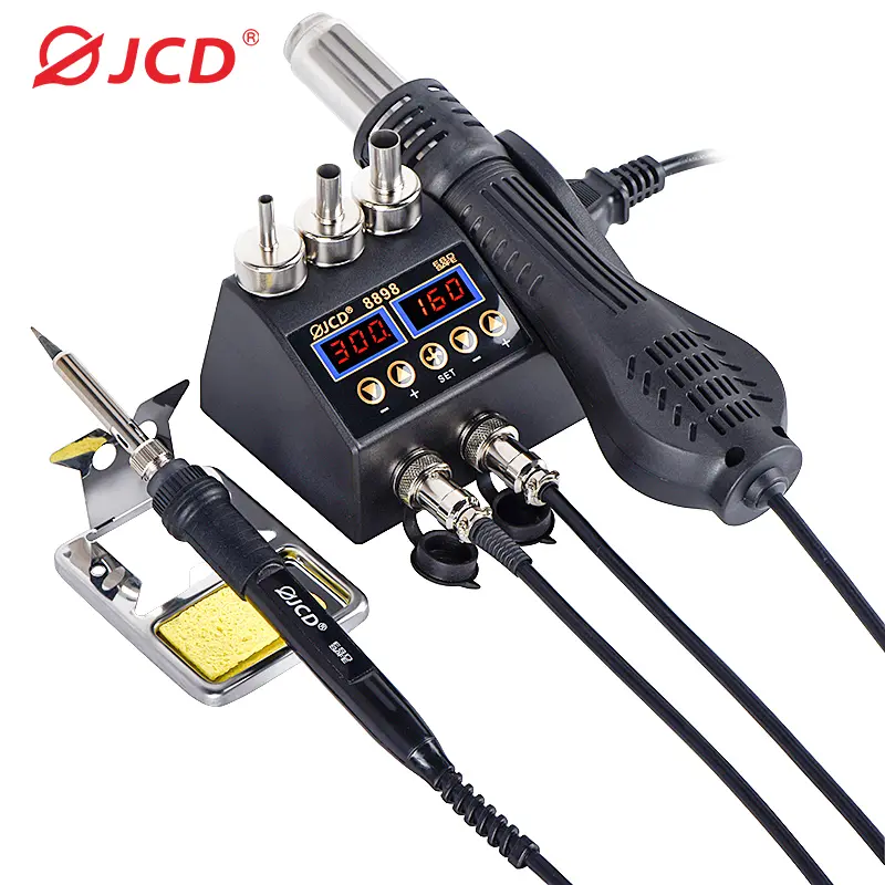 תחנת הלחמה דיגיטלית 2 ב-1 750W LCD