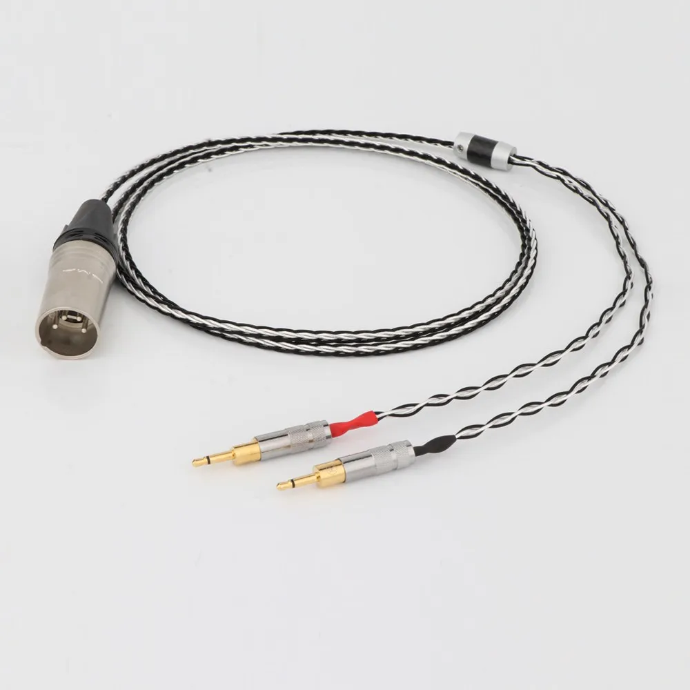 HiFi Cable with 4-pin XLR Balanced Male Compatible with HD700, HD 700 Headphones Silver Plated Replacement Audio Upgrade cable