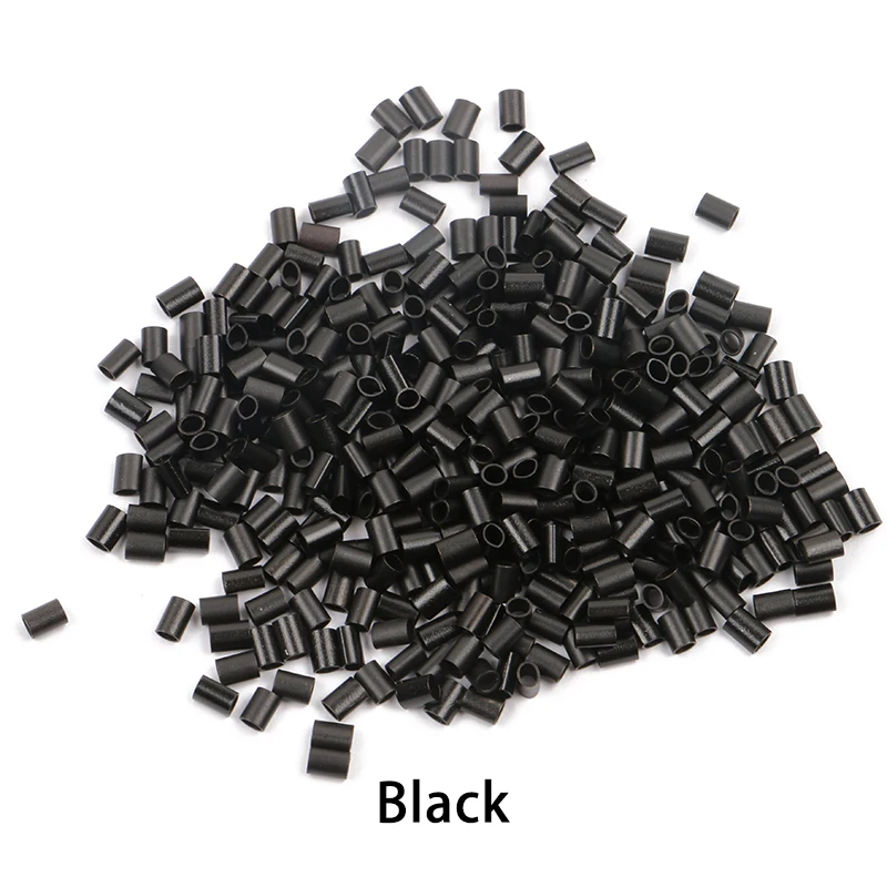 500pcs 3.0mm*2.0mm*3.8mm Oval Copper Micro Rings Link No Flared Flat-end Hair Extension Micro Beads for hair extension