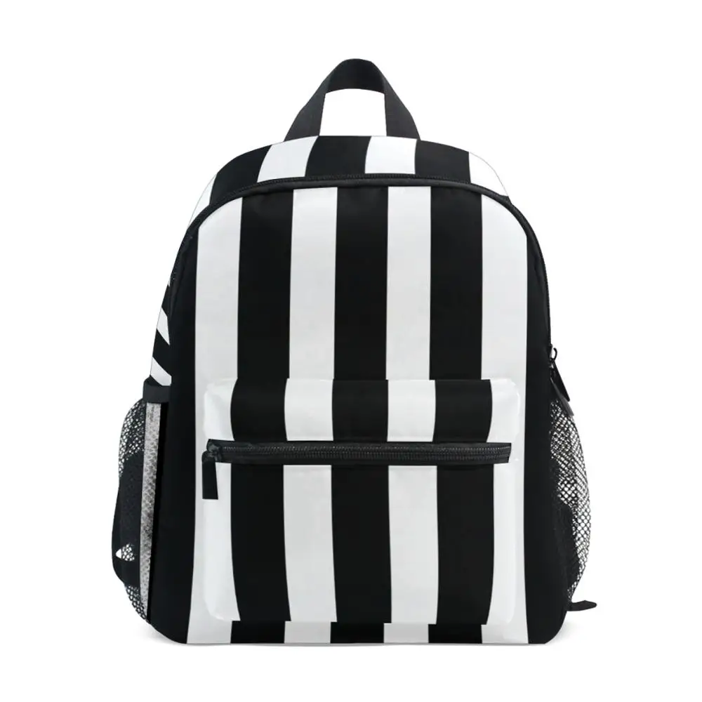 Style Fashion Stripe Print Schoolbag Polyester Waterproof Kids Backpack Boy Girl School Bags Children Satchel Students Mochila