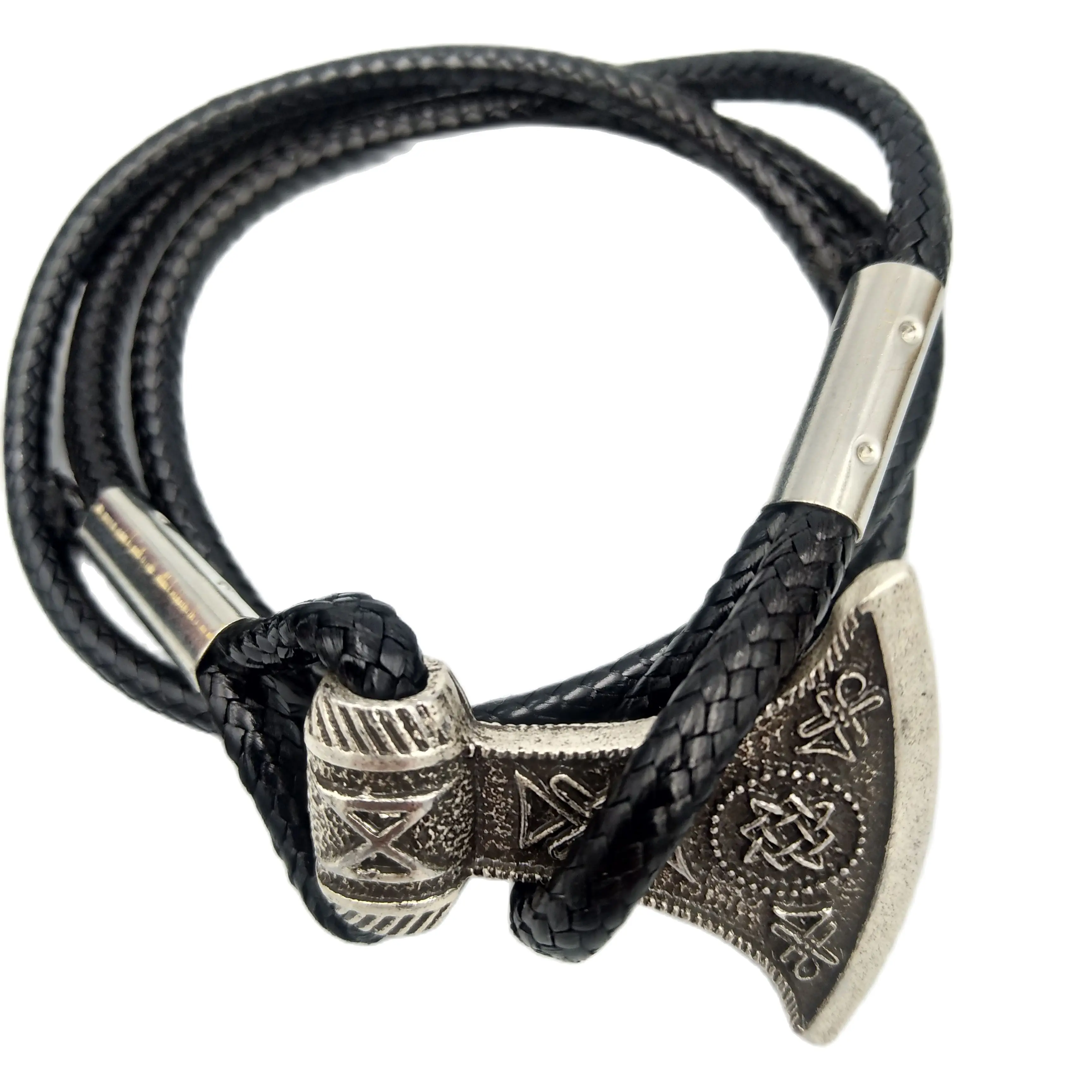 Men Slavic Kolovrat Amulet Perun Axe Svarog Talisman Pantgram Runes Norse Viking Axe Bracelet Mens Jewelry Viking Bracelet Bangl