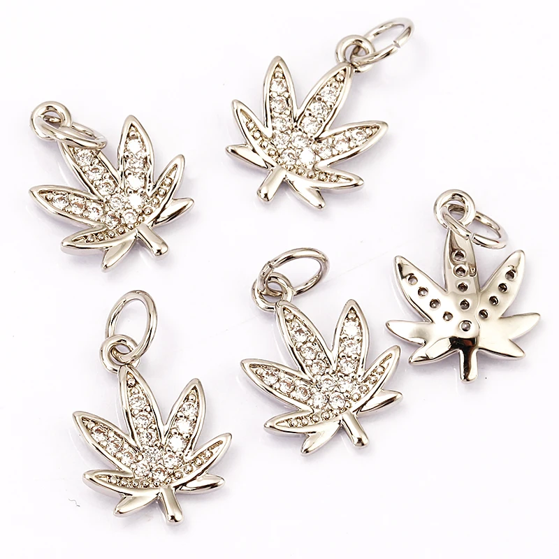 Pine Cone Lotus Coconut Tree Sun Flower Ginkgo Leaf 18K Gold Charm,Bracelet Earring Attachment Jewelry Components Findings L44