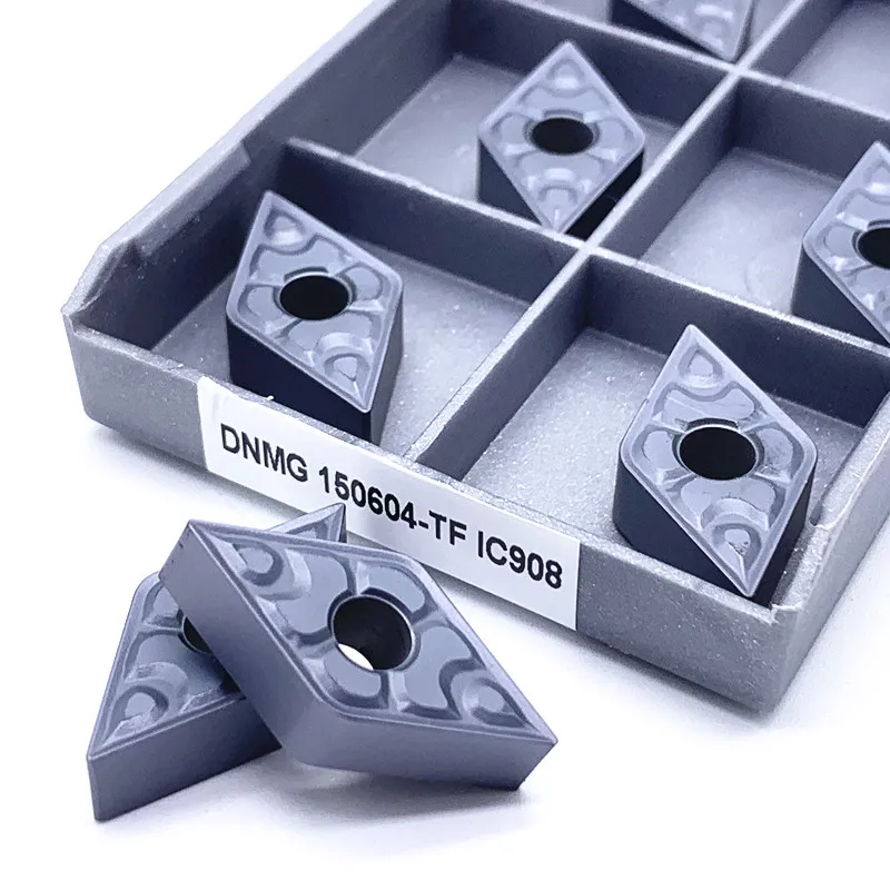 10PCS carbide insert DNMG150604 DNMG150608 TF IC907 IC908 carbide inserts CNC lathe turning cutter Tool turning insert