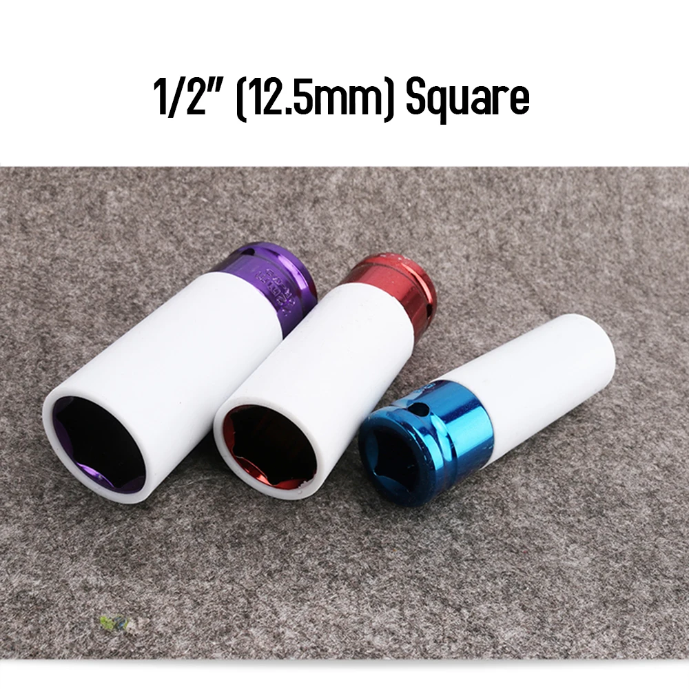 5Pcs 15-22mm Alloy Thin Wall Roda Porca 1/2 ''Deep Impact Socket Drive Set Para Auto Car Repair Tool Set