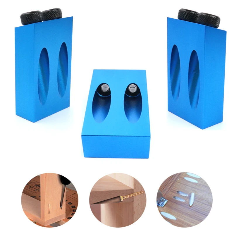 Sistema di foratura per fori tascabili guida di perforazione sostituibile 6/8/10mm angolo di centraggio angolo di foratura localizzatore di fori strumenti di giunzione del legno