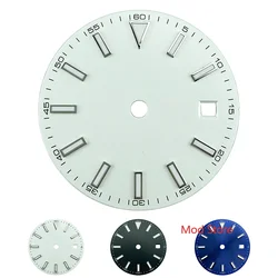 29mm White/Black Sterile Watch Dial 5-Minute Milgauss Style With Date Fit ETA2824 Miyota8215 Movement Wristwatch Plate Blue Lume