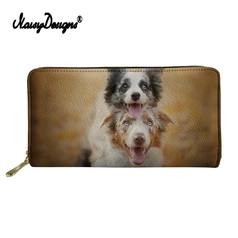 

Women Famous Luxury Clutch Bag Australian Shepherd Dog Female Coin Purse Card holder Wallet Girls for 2019 Ladies