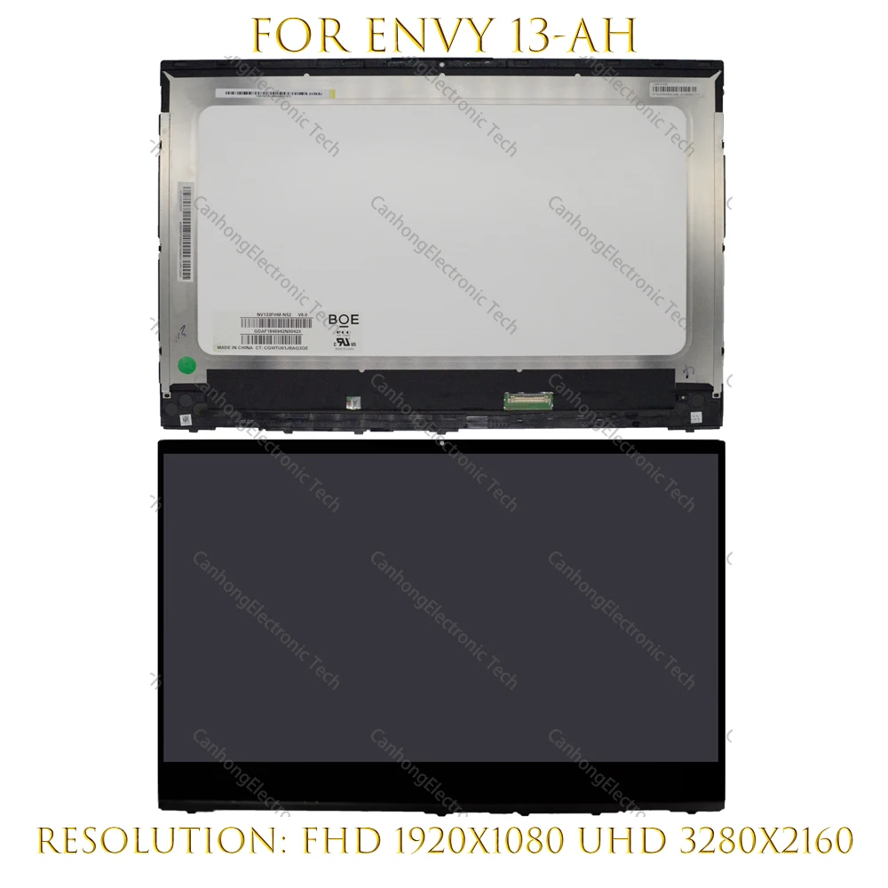 

13.3'' Laptop LCD LED Touch Screen Digitizer Repalcement Assembly For Hp x360 Envy 13-ah 13-ah0003nf 13-ah0004nt L39191-001