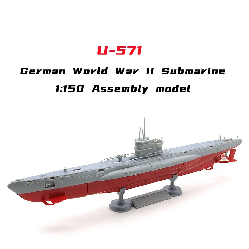 

1/150 U-571 German World War II Submarine Model U-581 Warship Assembly Model