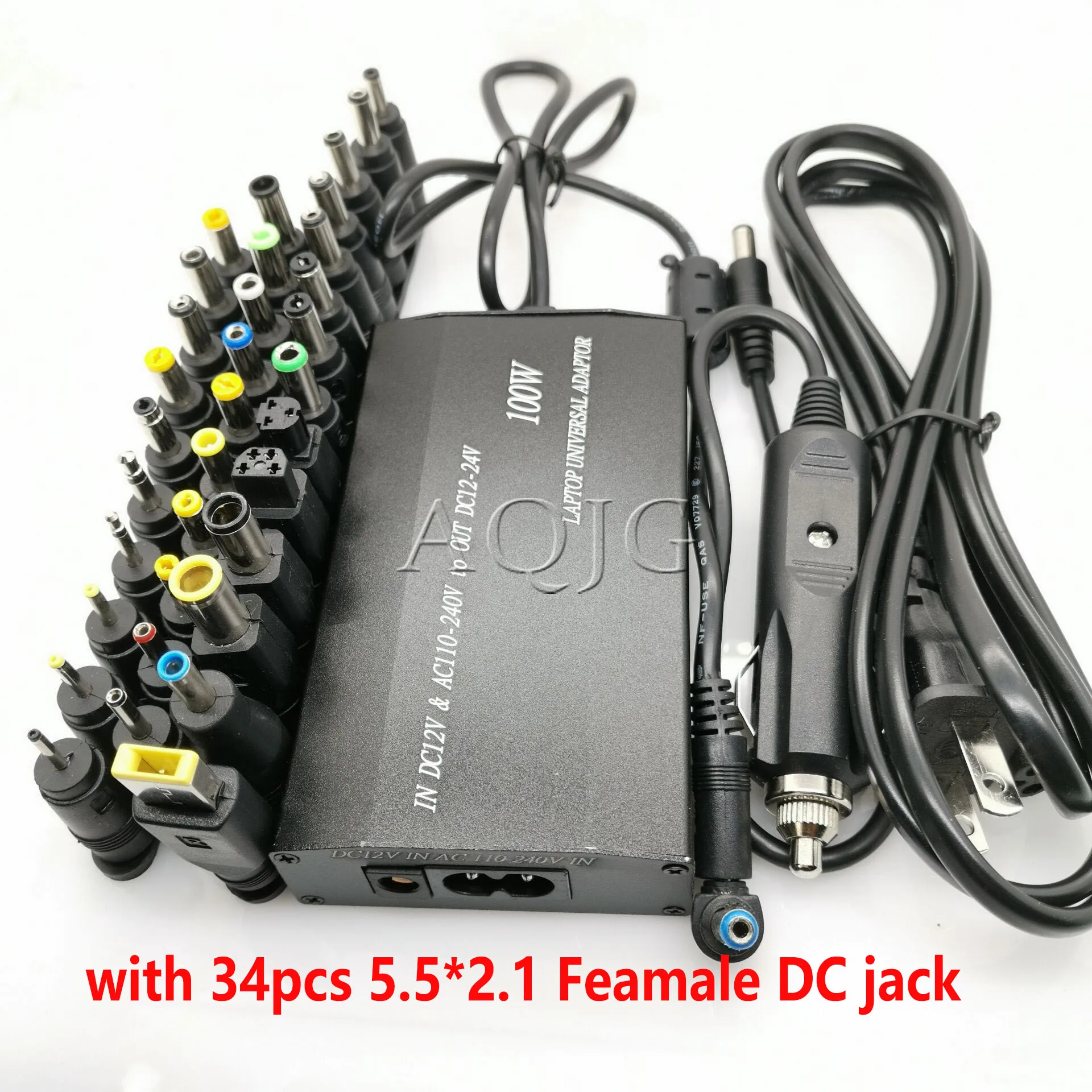 

100w Travel Universal car charger adapter for laptop /notebook /Mobile Phone Universal Power charger and 15connector