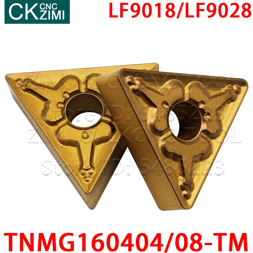 Insertos de carburo TNMG160404-TM LF9018 LF9028, herramienta de torneado externo, herramientas de procesamiento de metal CNC TNMG para acero, TNMG160408-TM LF9018 LF9028