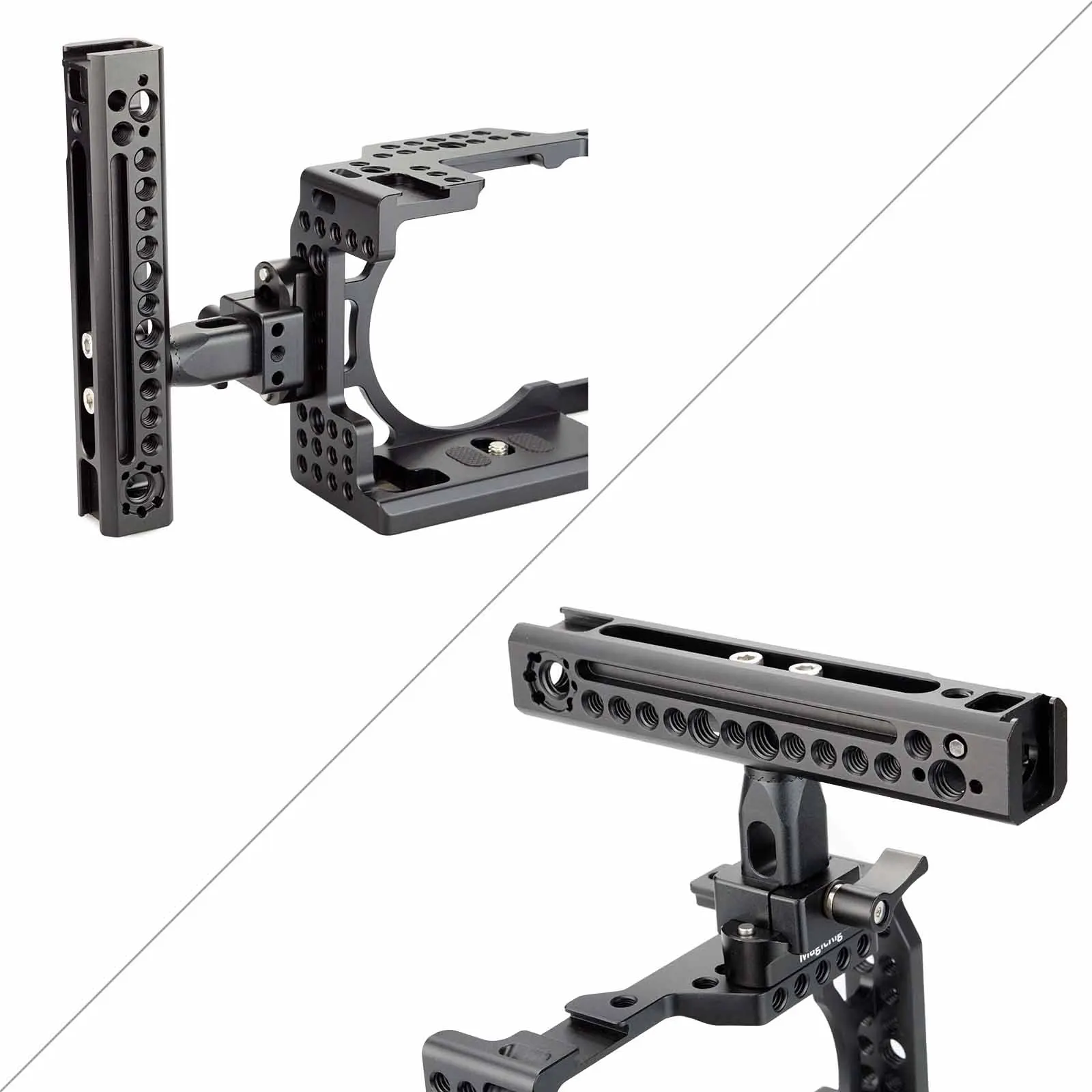 MAGICRIG Universal NATO Handle Rotating NATO Handle Grip with NATO Rail for Camera Cage