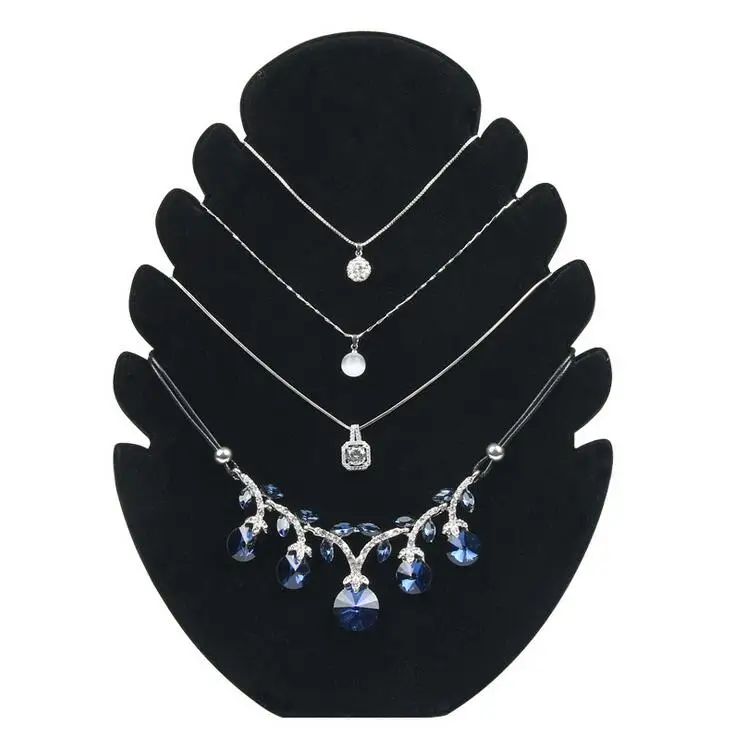 Fashion Hot Black/Gray Jewelry Display Stands With High Quality Plush Fabric Composed Necklace/Pendant Holder Jewelry  Hanging