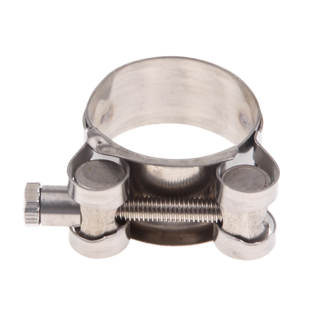 Motorcycle Exhaust Pipe Clamps Clip Fit Size 32-35 / 36-39 / 40-43 / 44-47 / 48-51 / 52-55mm Stainless Steel Exhaust Clamp