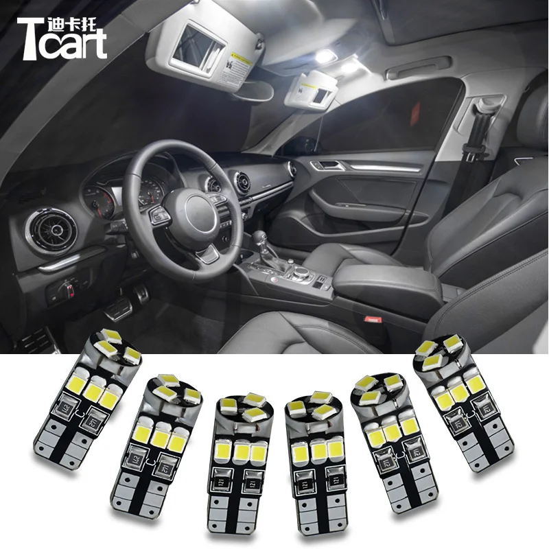 Tcart For Volkswagen Jetta MK5 Golf 6 MK6 Golf7 MK7 MK4 Beetl Auto LED Bulbs Car Accessories Led Interior Light Kit Dome Lamps