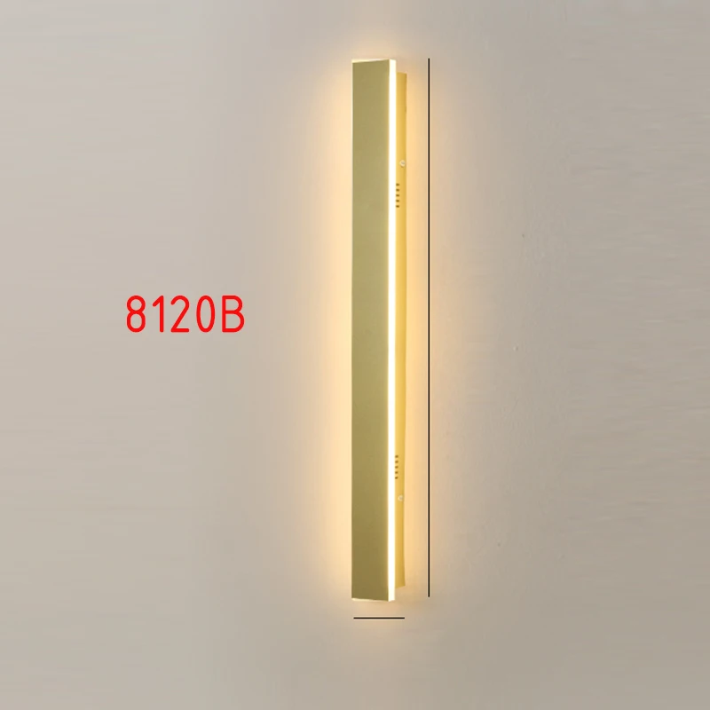 Außenbeleuchtung Hohe LED Wandleuchte IP65 Wasserdicht Aluminium Dimmbar Gold Garten Veranda Wandleuchte 110V -220V Straßenleuchte