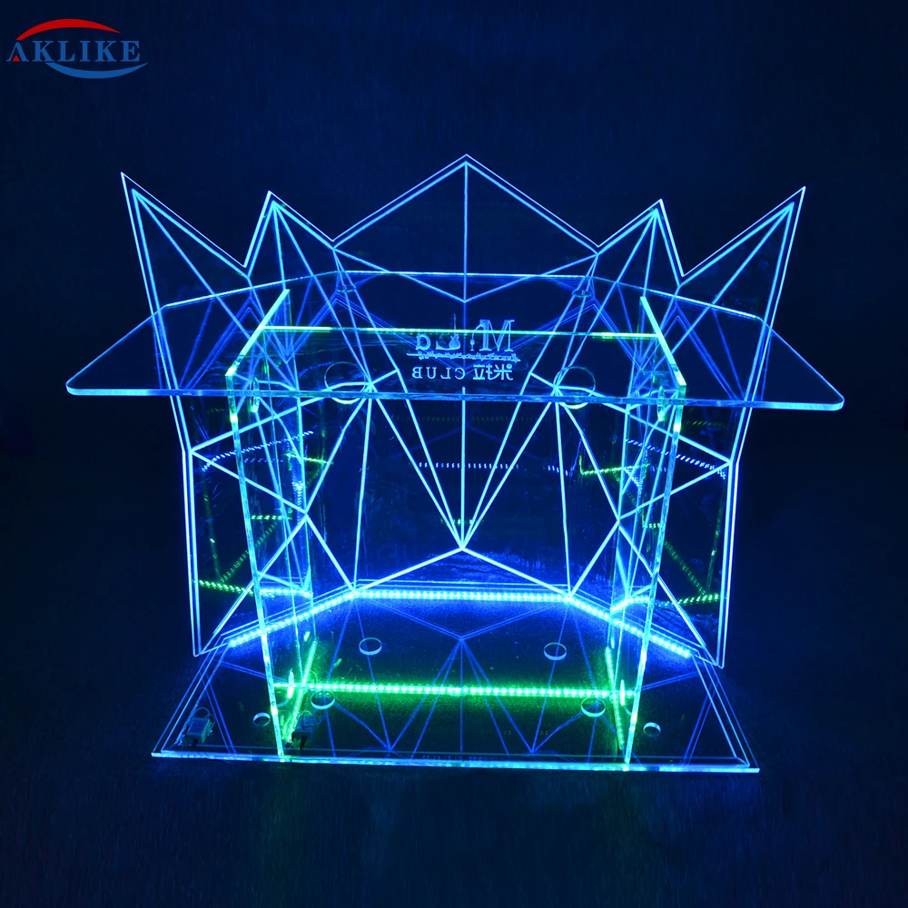 2024 Luminous Dj Table Activated Club AKLIKE Disco Party Table Bar DJ Perfect Stage Club Djing Booth Led Light Equipment