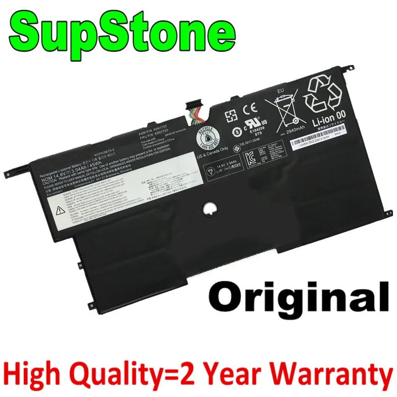 SupStone Genuine 45N1700 45N1701 45N1702 45N1703 Laptop Battery For Lenovo ThinkPad X1 Carbon Gen 3 20BS 20A7 2015 00HW002 N3NCJ