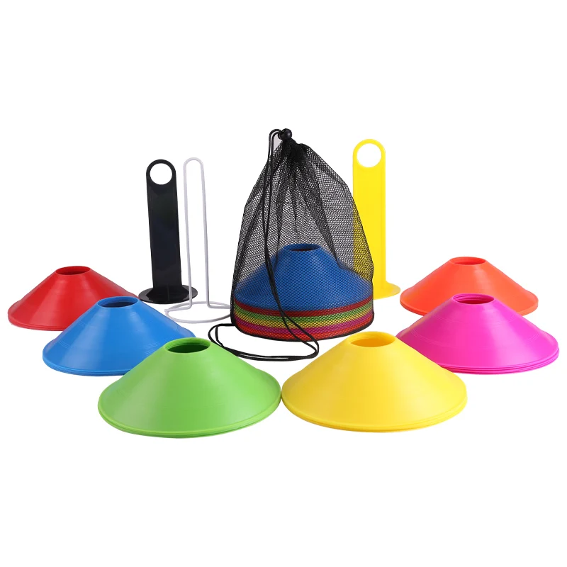 

20 pcs Factory wholesale high quality PE soccer agility and speed training thicken disc cone 30g marker cone