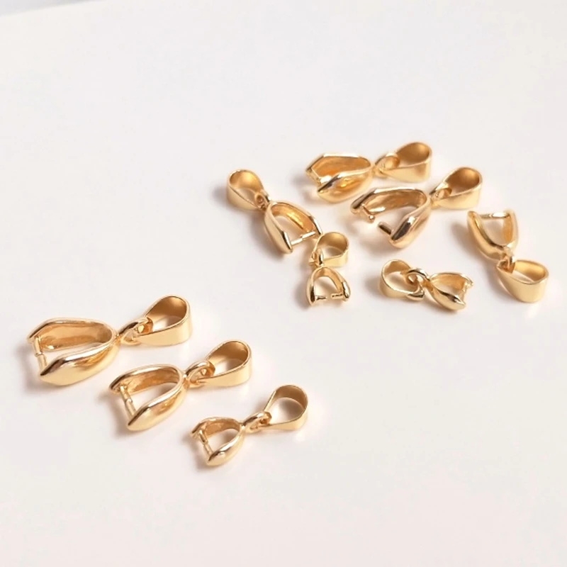 

Color Retention Real Gold Plated Copper Pendant Ear Clip Buckle With Hanging Seed Clasps DIY Findings Jewelry Accessories