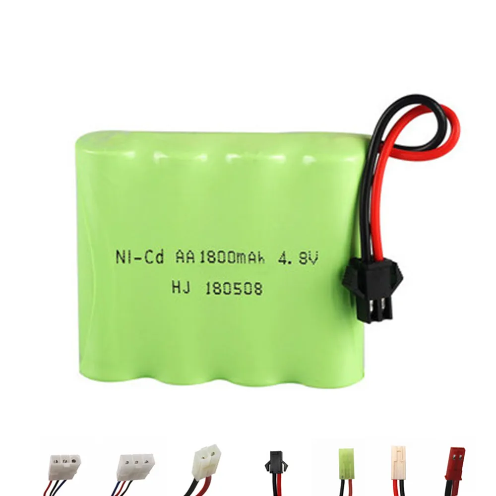 4.8v 1800mah NICD Battery For Rc toys Cars Boats Guns Tanks Robots NI-CD AA 4.8v Rechargeable Battery Pack 2Pcs For RC boats