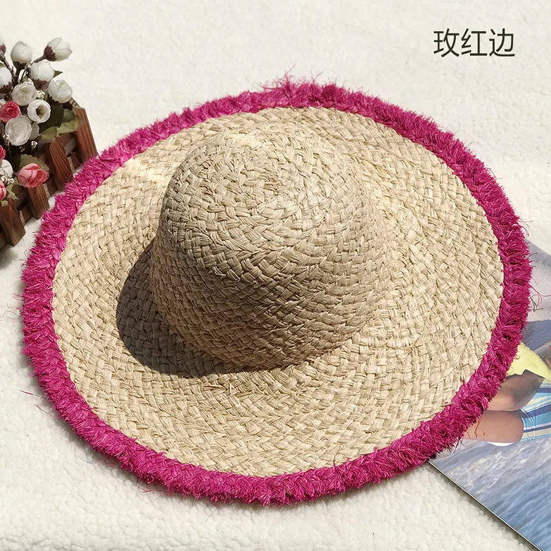 

Natural Hand Made Knitting Sun Hat Adjustable Ladies Sun Helmet A Wide Choice of Colors Straw Hat