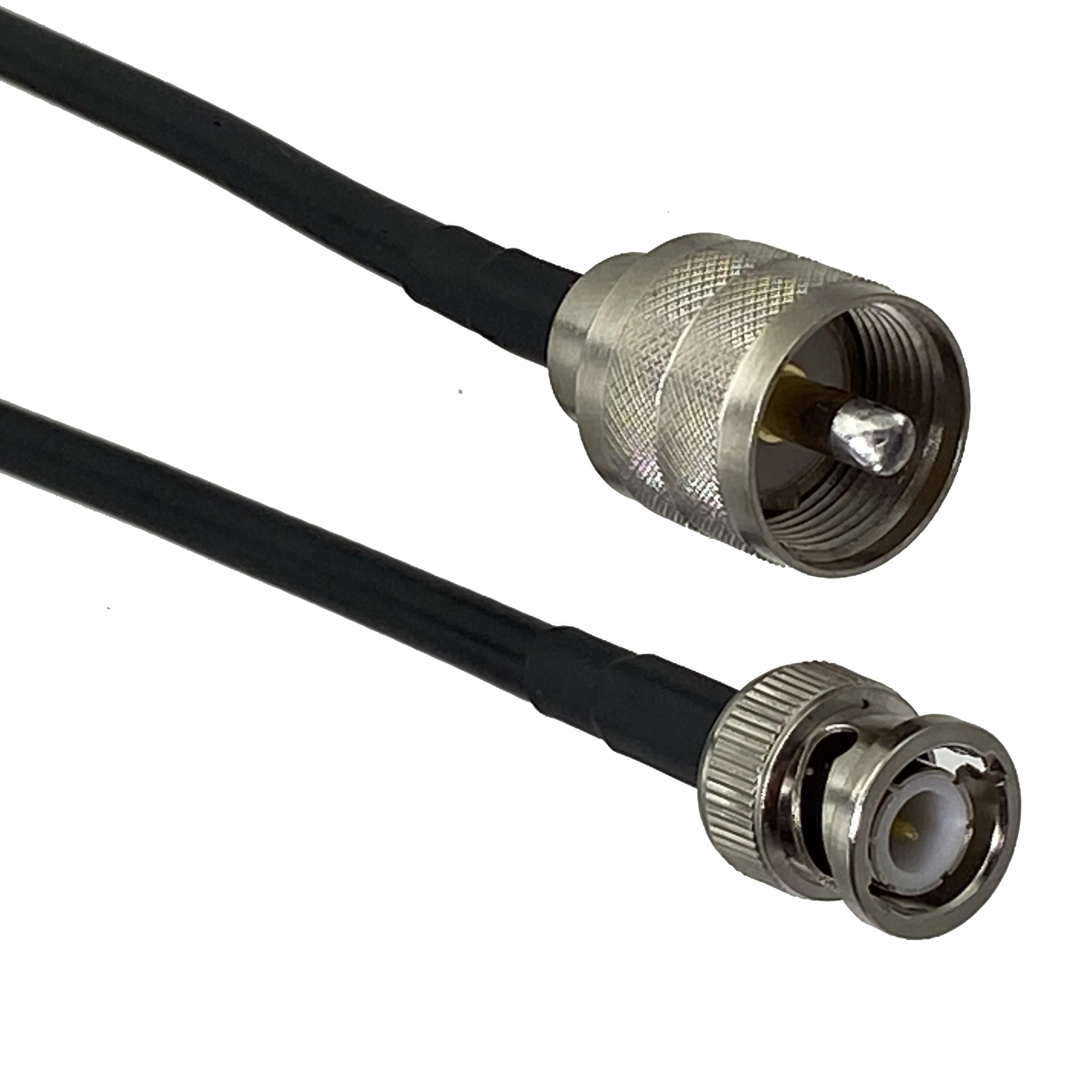 UHF PL259 Male Plug & SO239 Female Jack to BNC Male Connector crimp RG58 RG316 cable Wire Terminal RF jumper pigtail 6inch~10M