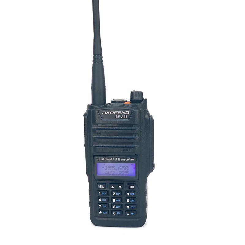 Baofeng-rádio fm portátil, walkie talkie, vhf, uhf, dual band, à prova d'água, 136-174mhz, 400-520mhz