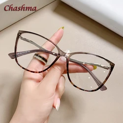 Chashma Women Cat Eye Glasses TR90 Gradient Sunglasses Frame Fashion European and American Style Myopia Prescription Eyeglasses