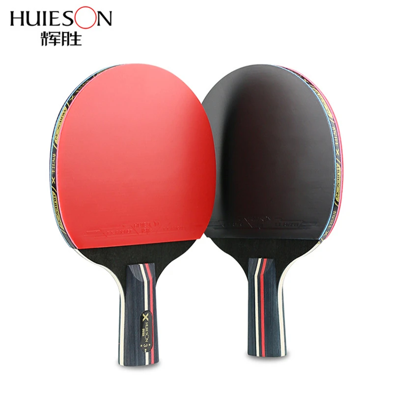 (2pcs) New Learner 3 Star Table Tennis Racket Wood Rubber Pimples In Pingpong Racket