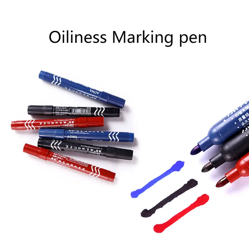 Pennarello arricchito pennarello indelebile impermeabile oleoso in plastica pennarello a inchiostro per marcatura esterna per studenti di cancelleria coreana