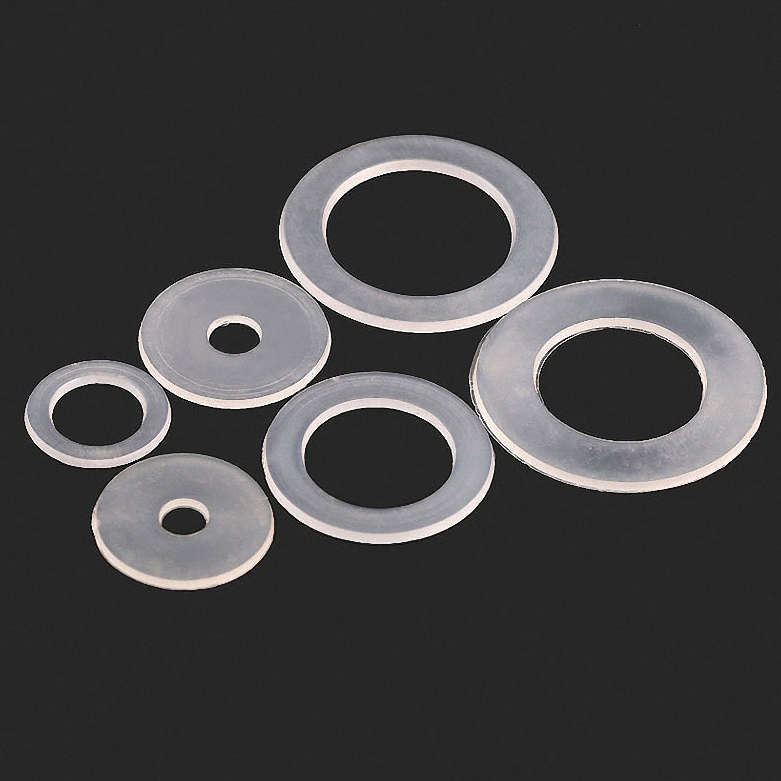 50 pz rondelle di plastica bianche rondella piatta in Nylon morbido rondella di tenuta isolante M3 M4 M5 M6 M8 M10 M12 M14 M16 M18 M20