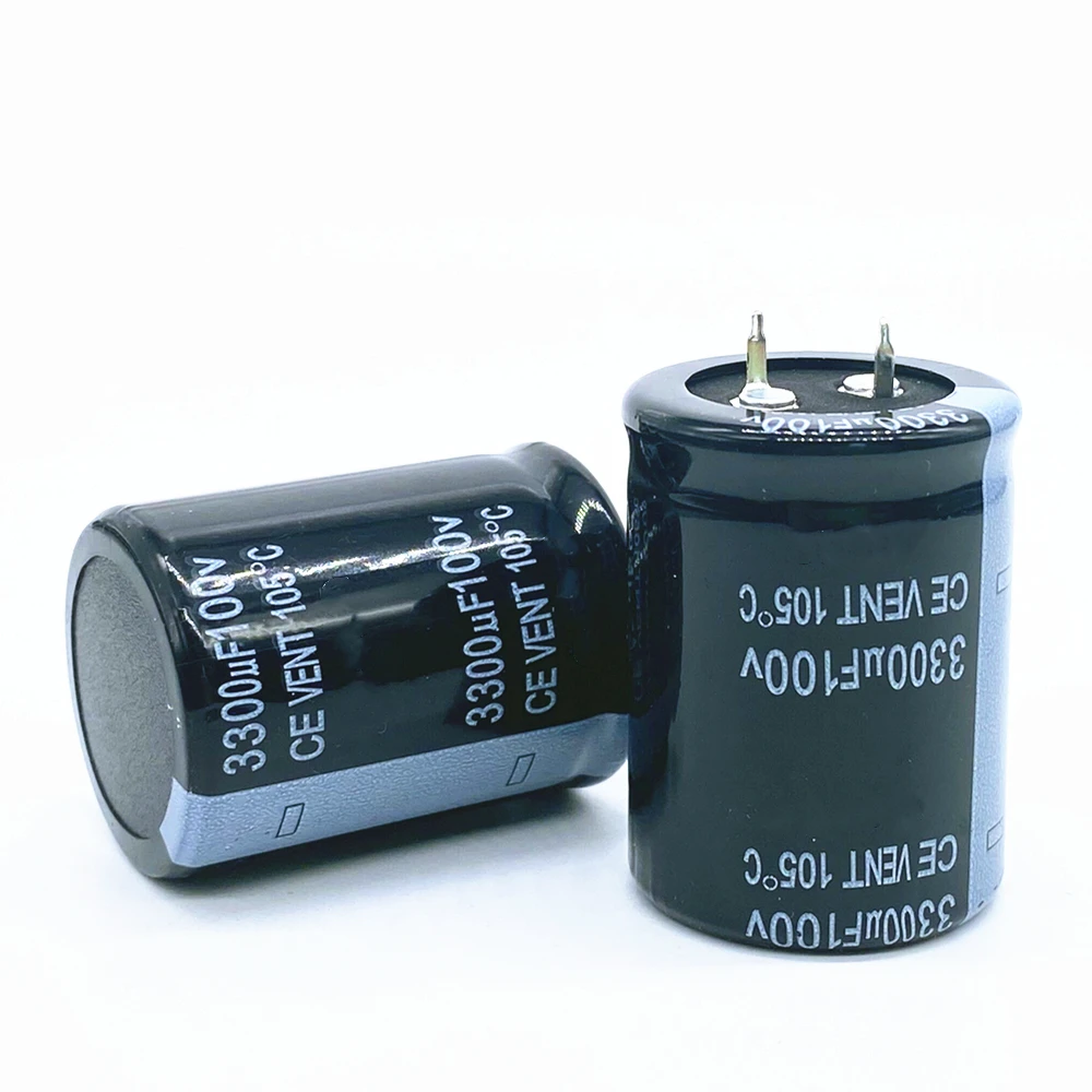 

2pcs/lot 100V 3300UF Radial DIP Aluminum Electrolytic Capacitors size 30*40 3300UF 100V Tolerance 20%