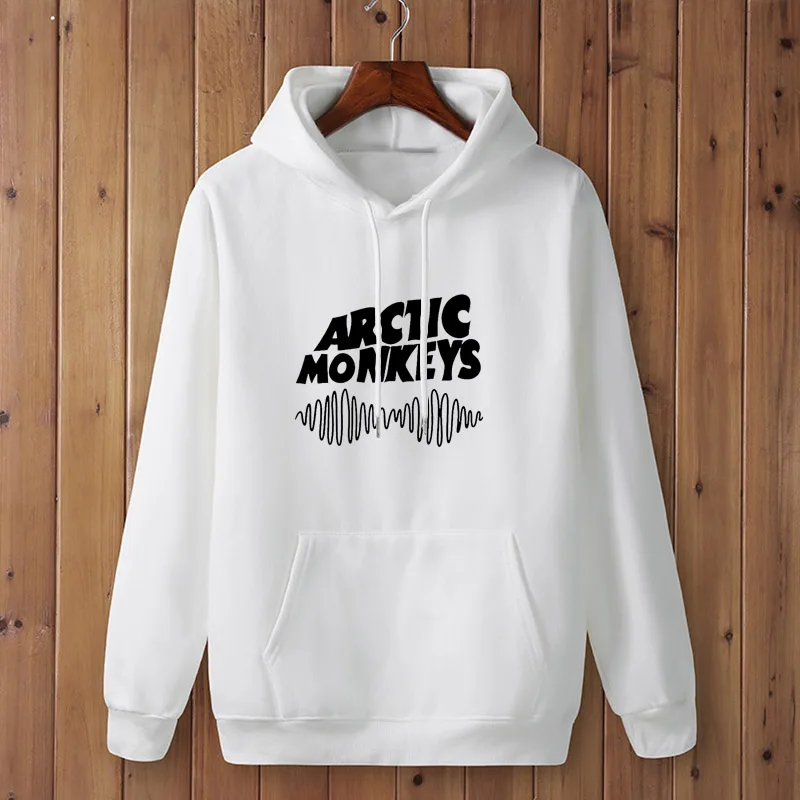 Autumn Winter ARCTIC MONKEYS SOUND WAVE Printed Fleece Hoodies Long Sleeve Pullovers female Hip Hop Skateboard Sweatshirts