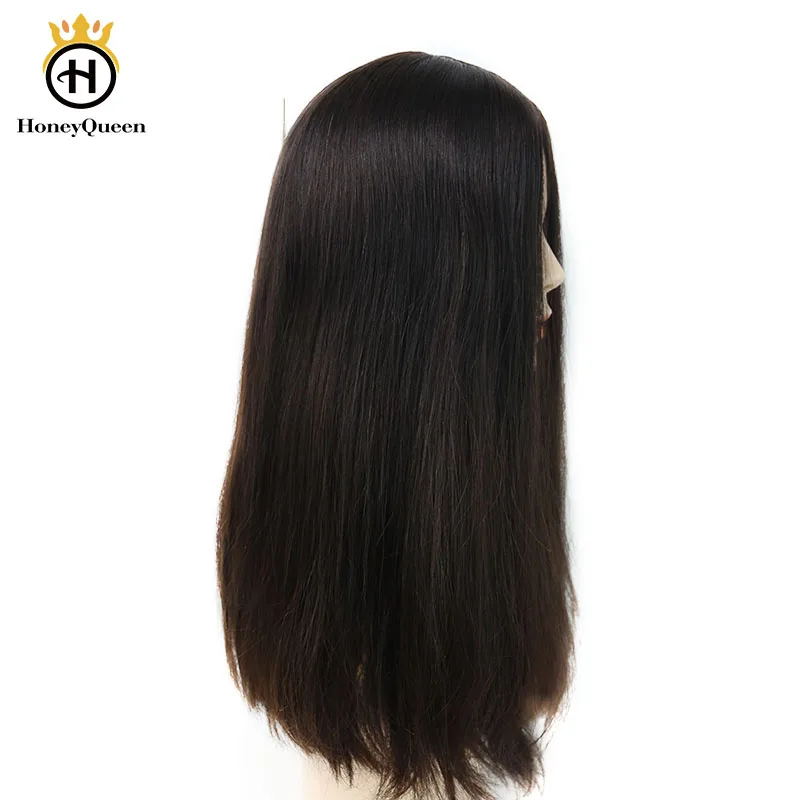 

Jewish Wig European Remy Hair Silk Base Lace Front Human Hair Wigs Straight Double Drawn 4# Color Kosher Wig Honey Queen