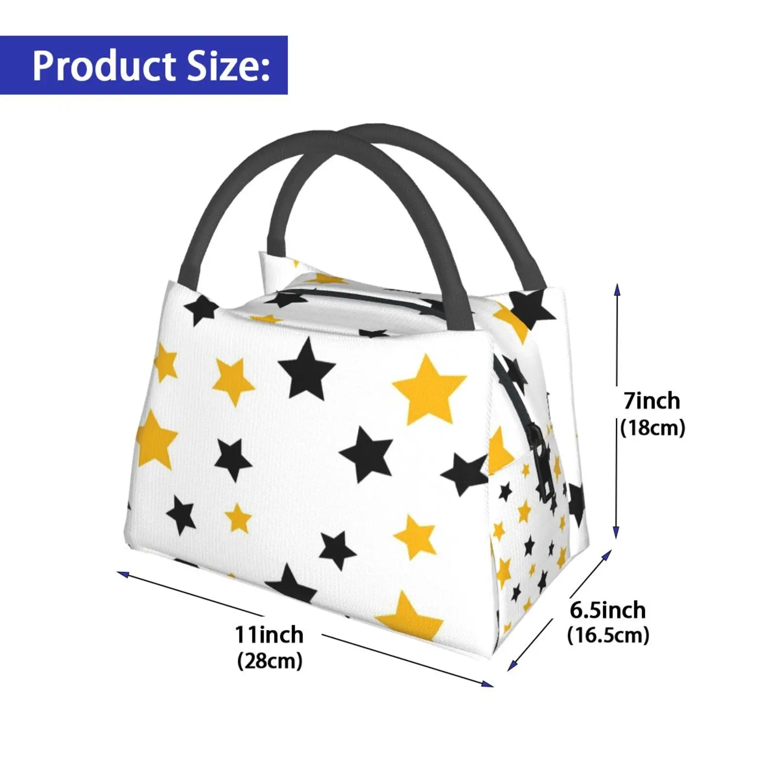 Portable Insulation Bag Black And Gold Stars Pine Bluff California State University Long Beach California State