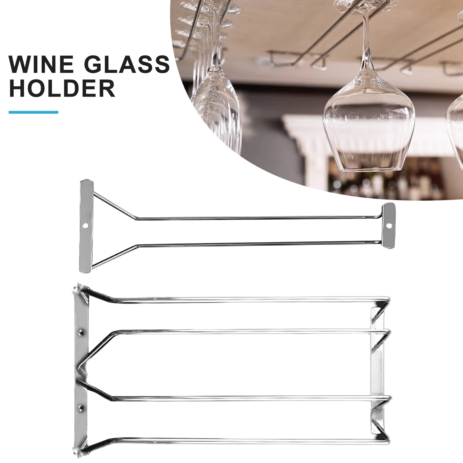 Wine Glass Rack Stainless Steel Wine Glass Hanger Holder For Home Hanging Bar Hanger Shelf Home Bar Tools pretty good