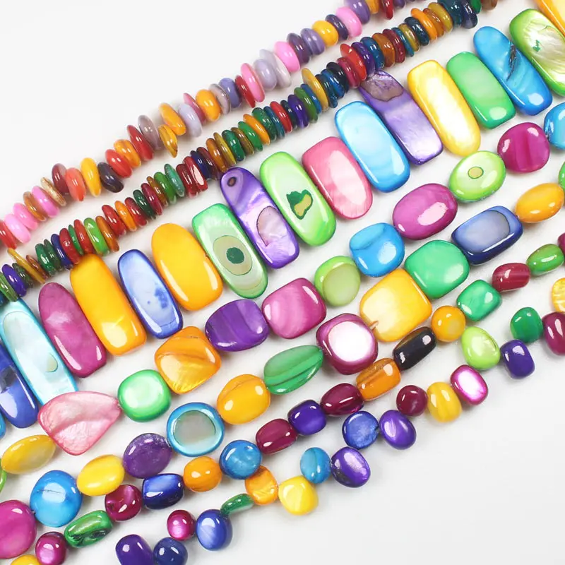 Multi Color Shell Irregular Beads 30