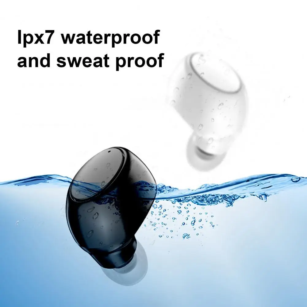 1Pc X6 Bluetooth 5.0 Wireless Headphone Handsfree Voice Prompt ABS Stereo Earbud Good Sound Quality Long Standby Time Earphone